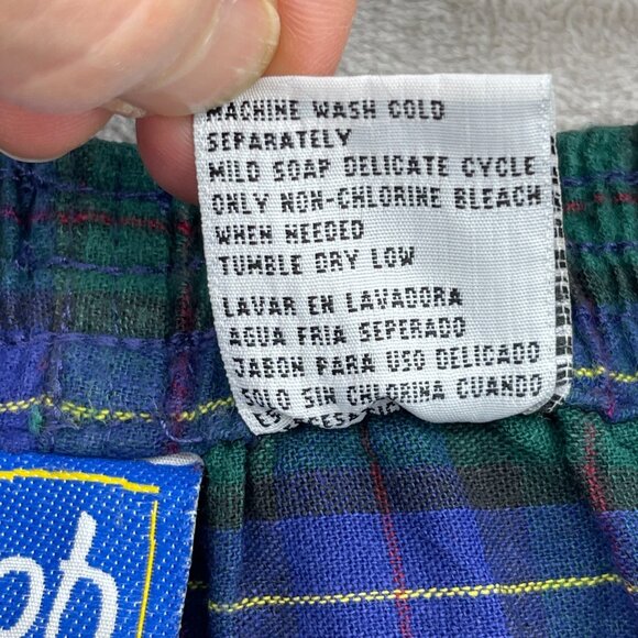 Vintage Pooh Disney Tigger Embroidered Plaid Flannel Sleep Shorts - Picture 8 of 11